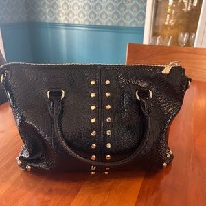 Michael Kors Black Purse w Gold Studs